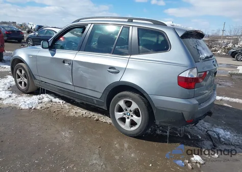 2008 BMW X3 3.0Si из США, поврежденный, VIN WBXPC93408WJ16304